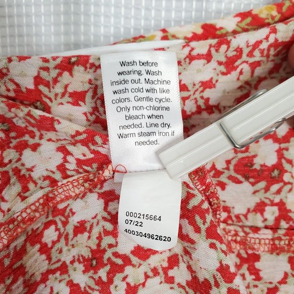 Sonoma Size XXL Dress Long Tiered Crinkle Flowy Floral Keyhole Full Hem Pullover - Picture 6 of 14